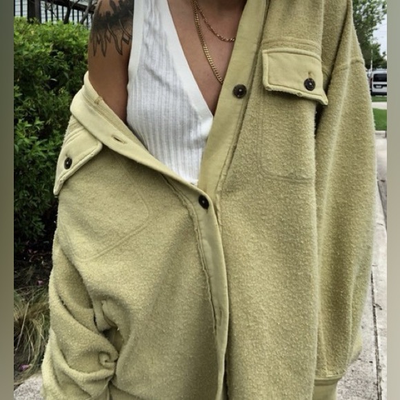 Free People Muted Green Ruby Jacket M - Picture 2 of 8